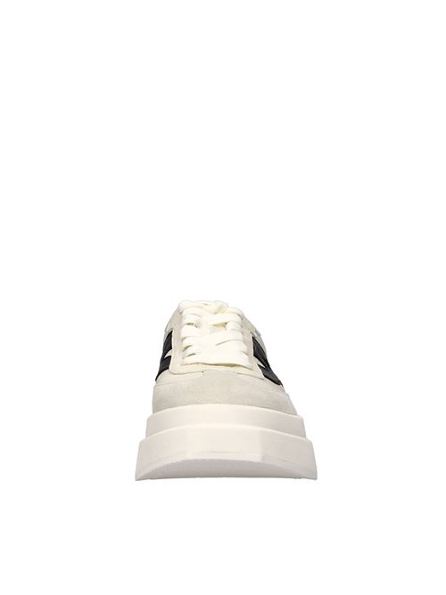 Sneakers modello INSTANT in pelle e tessuto ASH | INSTANT CHROME FREE CALF SUEDEBIANCO-NERO